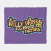 Willy Wonka & the Chocolate Factory Logo Fleecedecke (Vorderseite (Horizontal))