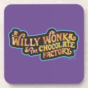 Willy Wonka und das Logo der Schokoladenfabrik Getränkeuntersetzer