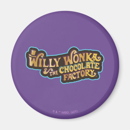Willy Wonka und das Logo der Schokoladenfabrik Magnet (Vorne)
