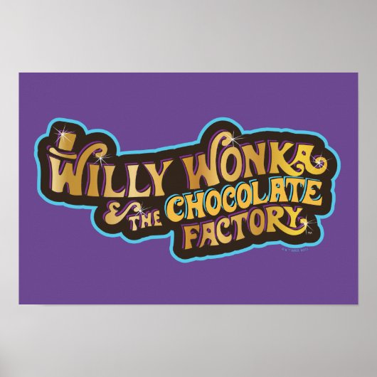 Willy Wonka und das Logo der Schokoladenfabrik Poster (Vorne)
