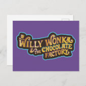 Willy Wonka und das Logo der Schokoladenfabrik Postkarte (Vorne/Hinten)