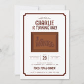 Willy Wonka und die Schokoladenfabrik zum Geburtst Einladung (Vorderseite)