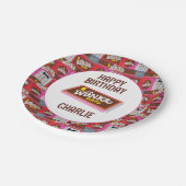 Willy Wonka und die Schokoladenfabrik zum Geburtst Pappteller (Schrägansicht)