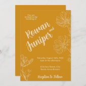 Willy Yours Rustic Boho Wedding Einladung (Vorne/Hinten)