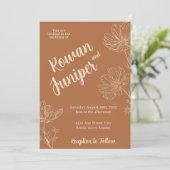 Willy Yours Rustic Boho Wedding Einladung (Stehend Vorderseite)