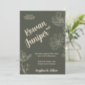 Willy Yours Rustic Boho Wedding Einladung (Stehend Vorderseite)