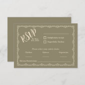 Willy Yours Rustic Boho Wedding RSVP Card (Vorne/Hinten)