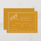 Willy Yours Rustic Boho Wedding RSVP Card (Vorne/Hinten)