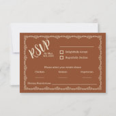 Willy Yours Rustic Boho Wedding RSVP Card (Vorderseite)