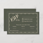 Willy Yours Rustic Boho Wedding RSVP Card (Vorne/Hinten)