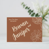 Willy Yours Rustic Boho Wedding Save the Date (Stehend Vorderseite)