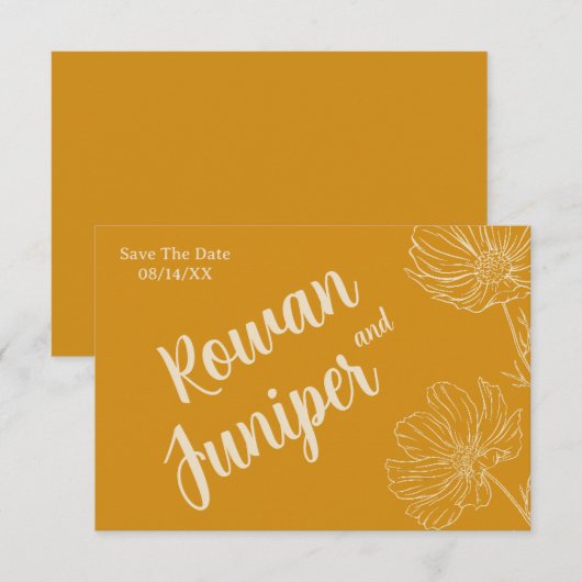 Willy Yours Rustic Boho Wedding Save the Date (Vorne/Hinten)