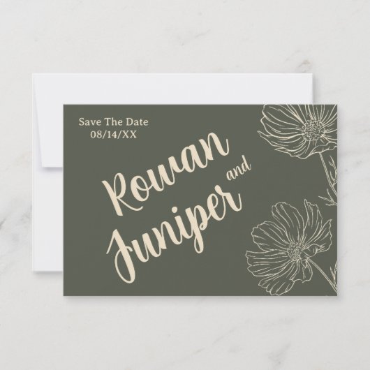 Willy Yours Rustic Boho Wedding Save the Date (Vorderseite)