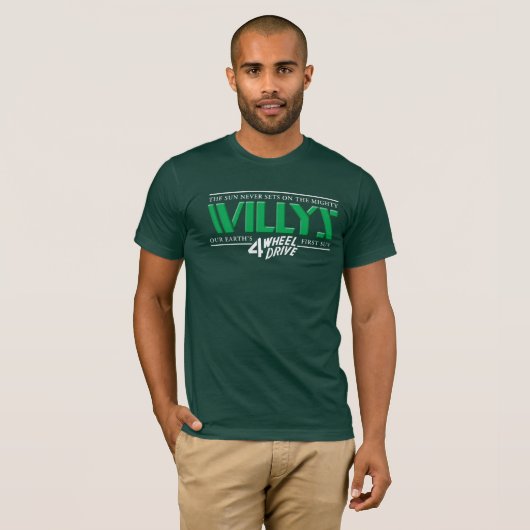 Willys 4WD Grün T-Shirt (Vorne ganz)