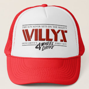 Willys 4WD Red Hat Truckerkappe