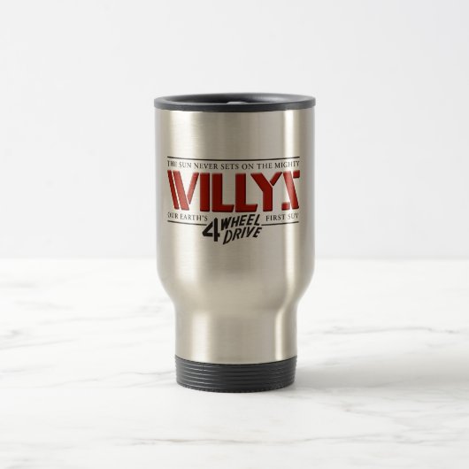 Willys 4WD rote Reise-Tasse Reisebecher (Mittel)
