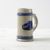 Willys Blau-Auto 1941 Bierglas (VorderseiteRechts)