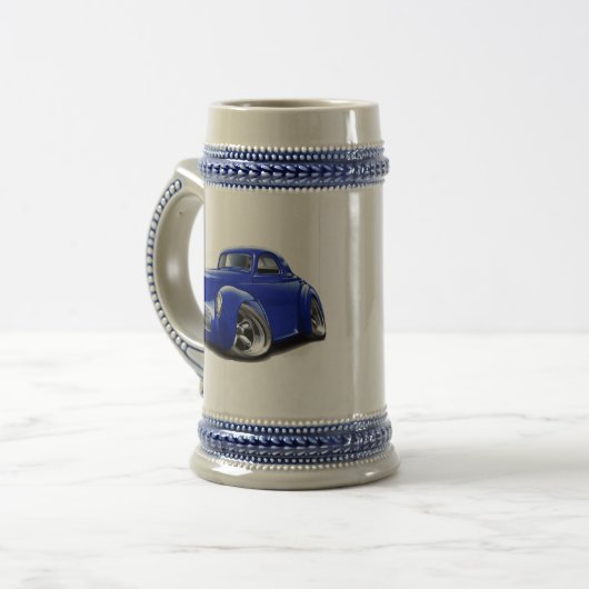 Willys Blau-Auto 1941 Bierglas (Vorderseite Links)