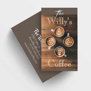 Willy's Coffee Shop Business Card Visitenkarte