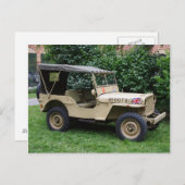 Willys Jeep Postkarte (Vorne/Hinten)