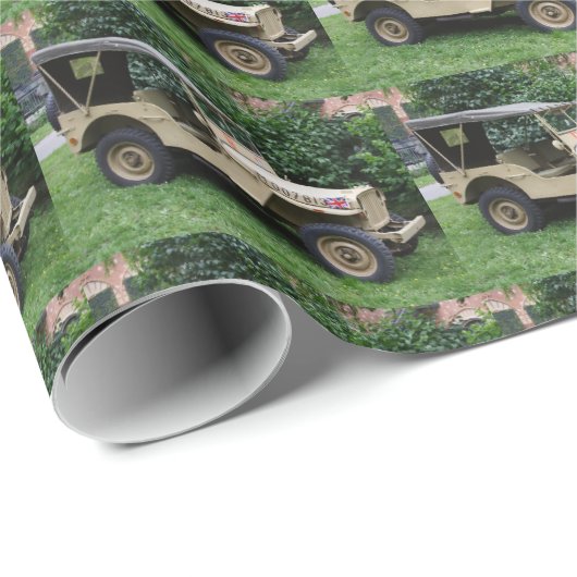 Willys MB Jeep Geschenkpapier (Rolleneckpunkt)