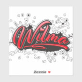 Wilma red Heart Graffiti Aufkleber Sticker (Blatt)