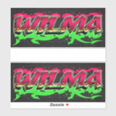 Wilma Vorname Name Graffiti Aufkleber Sticker (Blatt)