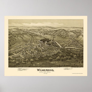 Wilmerding, panoramische Karte PAs - 1897 Poster