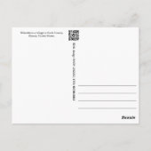 Wilmette, Besuch von Illinois Postkarte (Rückseite)