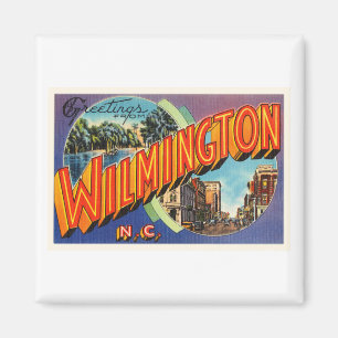 Wilmington #2 North Carolina NC Vintage Postcard- Magnet