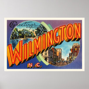 Wilmington #2 North Carolina NC Vintage Postcard- Poster