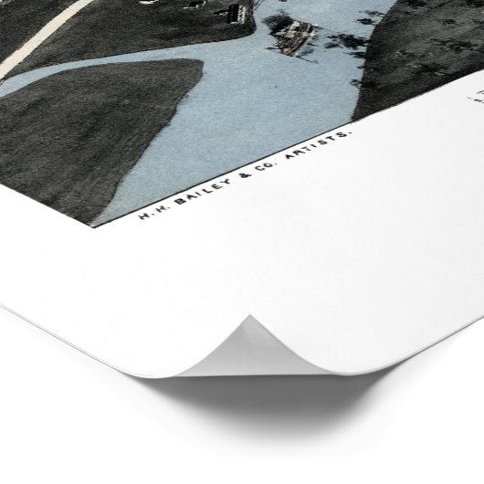 Wilmington, DE Panoramic Karte - 1874 Poster (Ecke)