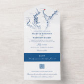 Wilmington DE Wedding QR Code Siegel und Senden All In One Einladung (Innen Boden)