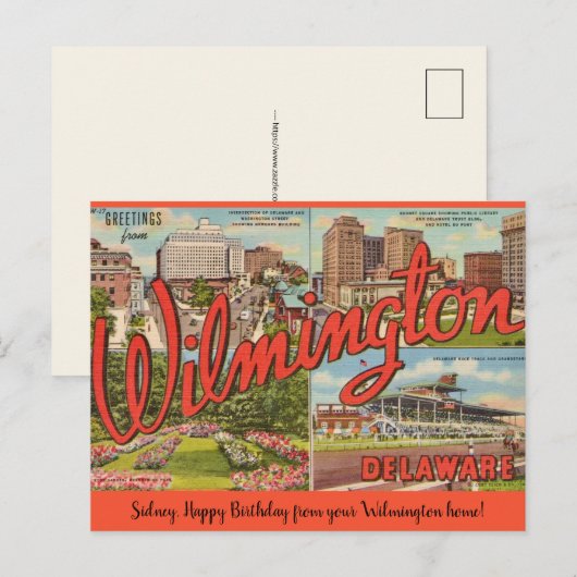 Wilmington Delaware Anlass Postkarte (Vorne/Hinten)