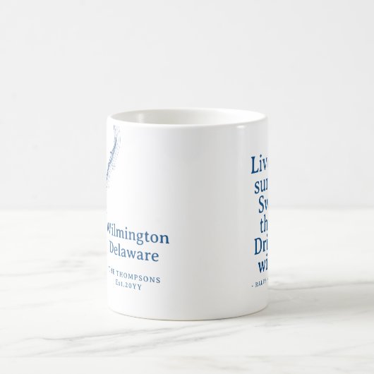 Wilmington Delaware Geschenk Kaffeetasse (Mittel)