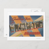 Wilmington, Delaware - Große Briefszenen Postkarte (Vorne/Hinten)