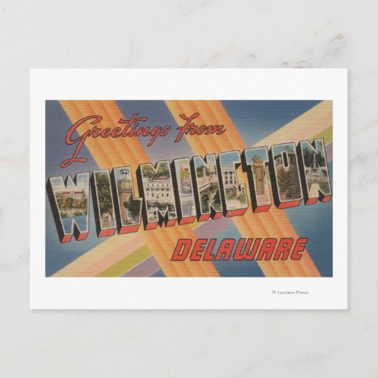 Wilmington, Delaware - Große Briefszenen Postkarte (Vorderseite)