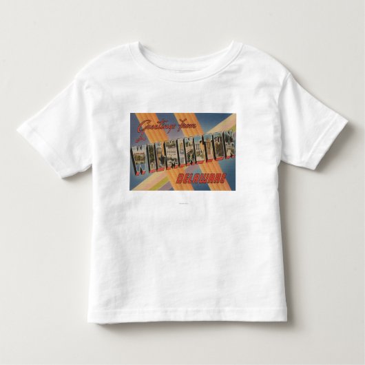Wilmington, Delaware - große Buchstabe-Szenen Kleinkind T-shirt (Vorderseite)
