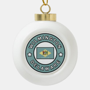 Wilmington Delaware Keramik Kugel-Ornament