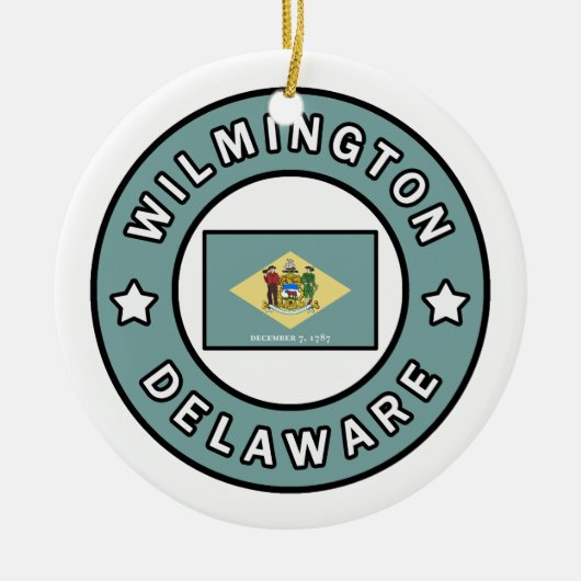 Wilmington Delaware Keramik Ornament (Vorne)