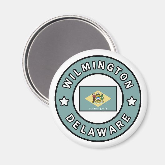 Wilmington Delaware Magnet (Vorderseite/Rückseite)