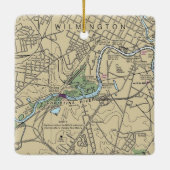 Wilmington Delaware Map Keramikornament (Rückseite)