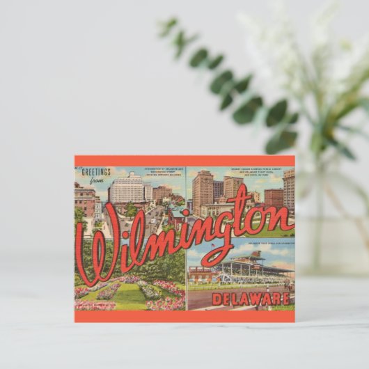 Wilmington Delaware Postkarte (Stehend Vorderseite)