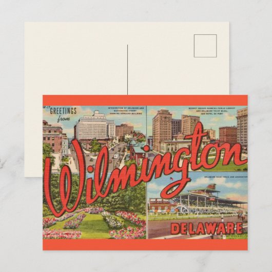 Wilmington Delaware Postkarte (Vorne/Hinten)