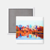Wilmington Delaware Skyline von Jon Baran Magnet (Vorderseite/Rückseite)