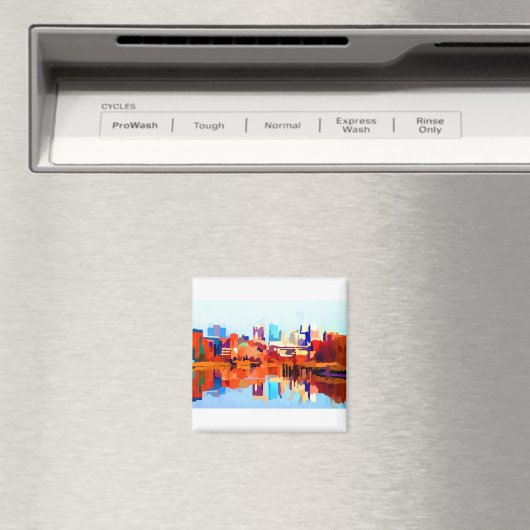 Wilmington Delaware Skyline von Jon Baran Magnet (In Situ (Geschirrspüler))