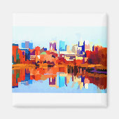 Wilmington Delaware Skyline von Jon Baran Magnet (Vorne)
