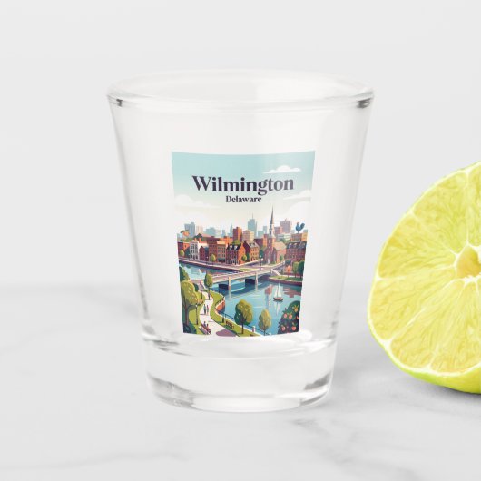 Wilmington, Delaware, USA Schnapsglas (Vorderseite)
