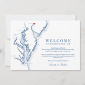 Wilmington Delaware Wedding Welcome and Itinerary Dankeskarte (Vorderseite)