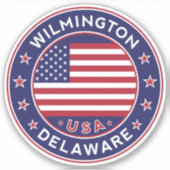 Wilmington Delaware, Wilmington Aufkleber (Vorderseite)